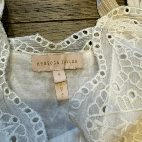 Rebecca Taylor White Lace Top - Picture 2 of 3